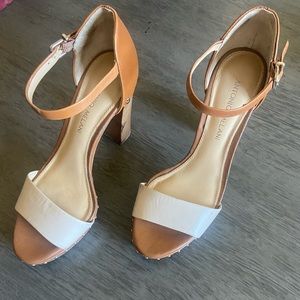 Antonio Melani  ankle strap sandal nude color used